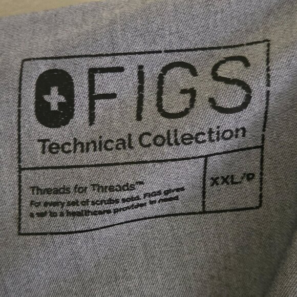 Figs High Waisted Livingston Basic Scrubs T21003 Graphite 2 Pocket Size XXL - Picture 11 of 11